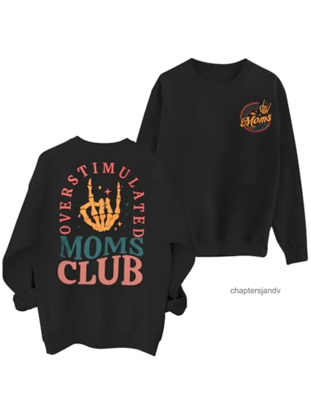 Oversized Mama Sweatshirt Crewneck Pullover Cotton Mom Life Top